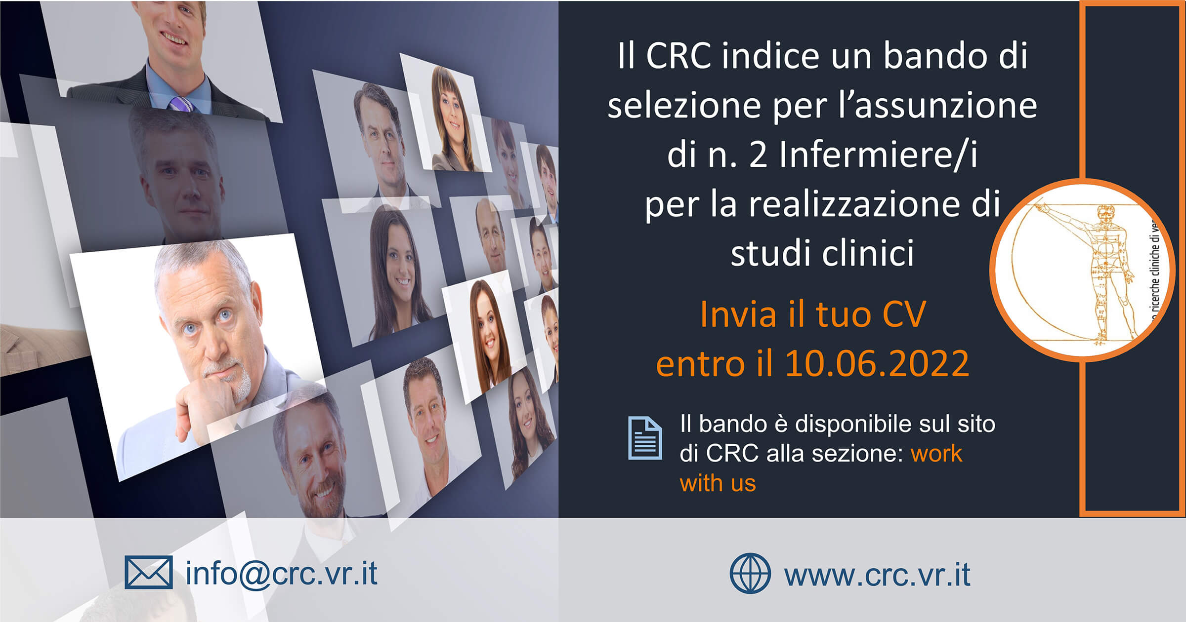 Bando e domanda assunzione per 2 Infermieri/e. Clicca per maggiori informazioni