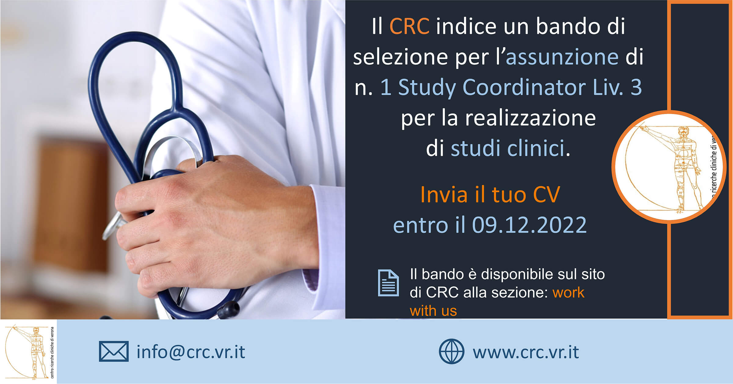 Bando assunzione 1 Study Coordinator Liv. 3