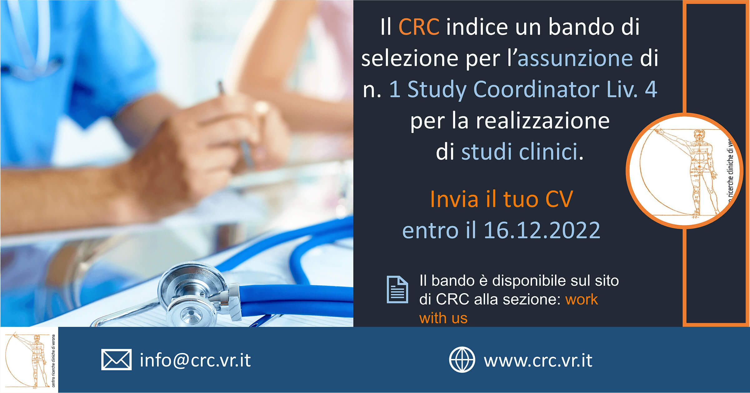 Bando assunzione 1 Study Coordinator Liv.4