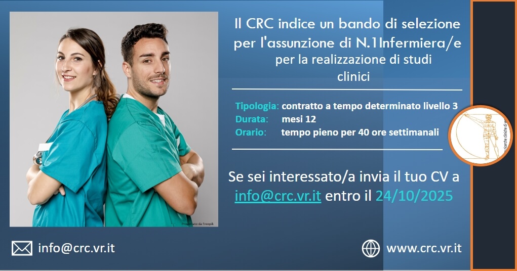 Bando per assunzione N. 1 infermiera/e tempo determinato