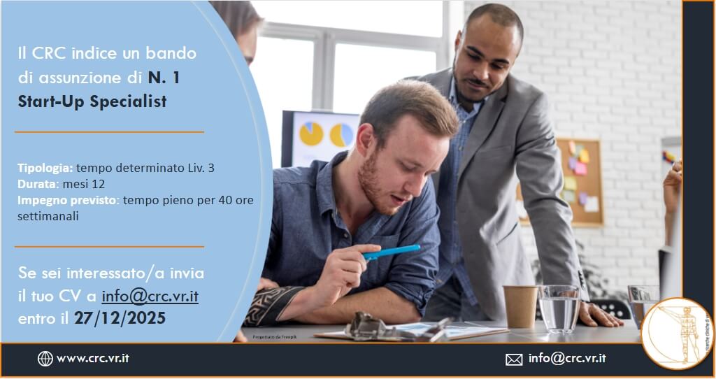 Bando per assunzione N. 1 Start-Up Specialist tempo determinato