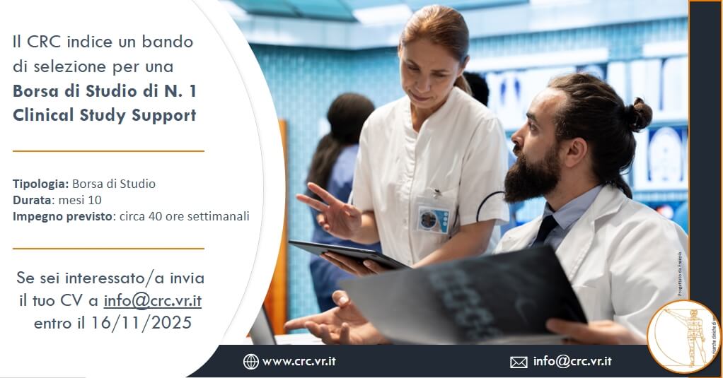 Bando per Borsa di studio N. 1 clinical study support