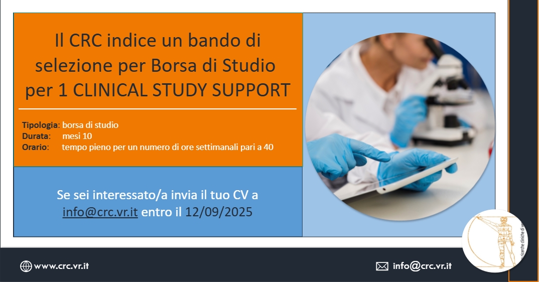 BANDO per borsa studio N. 1 Clinical Study support