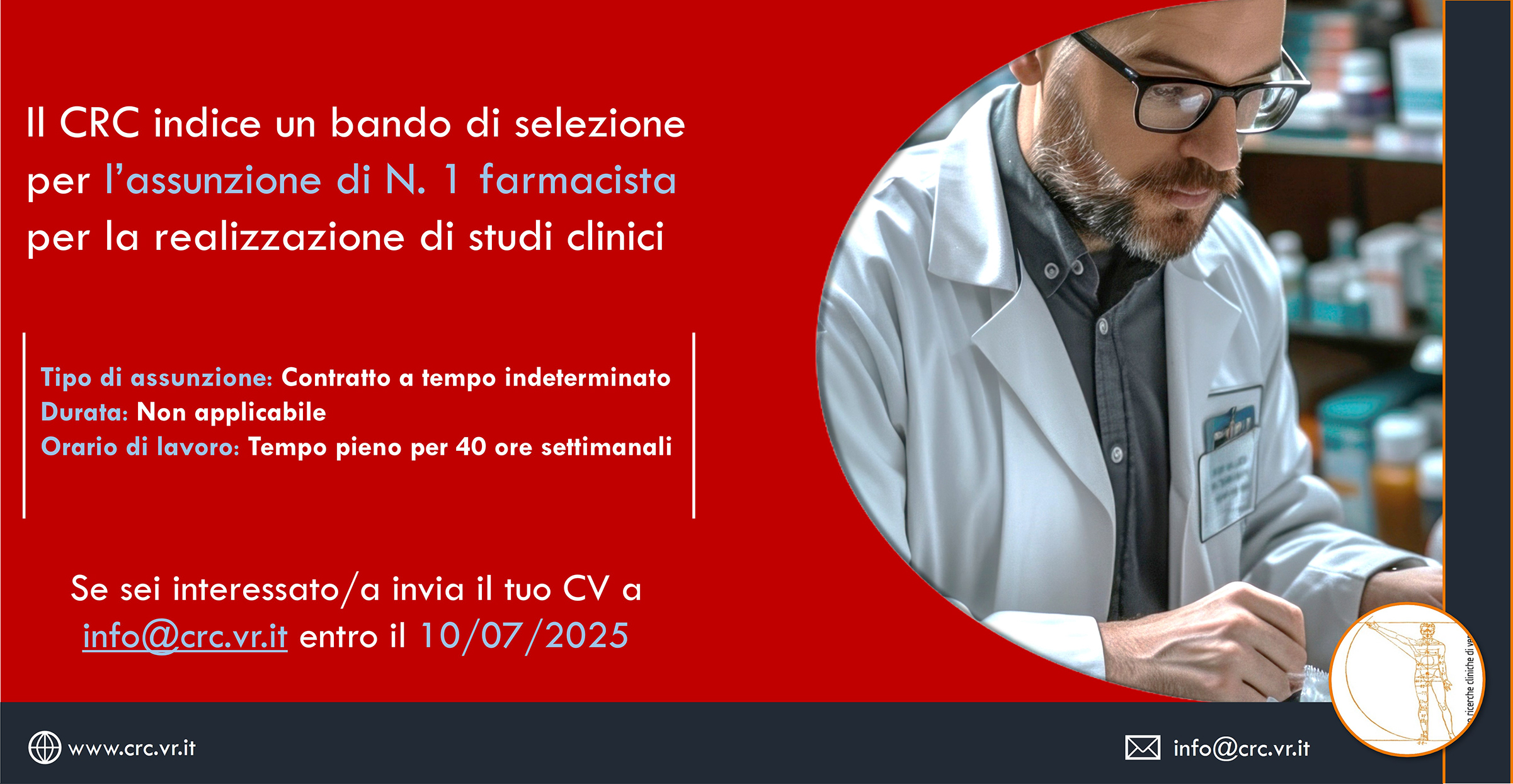 BANDO per assunzione N. 1 Farmacista tempo indeterminato