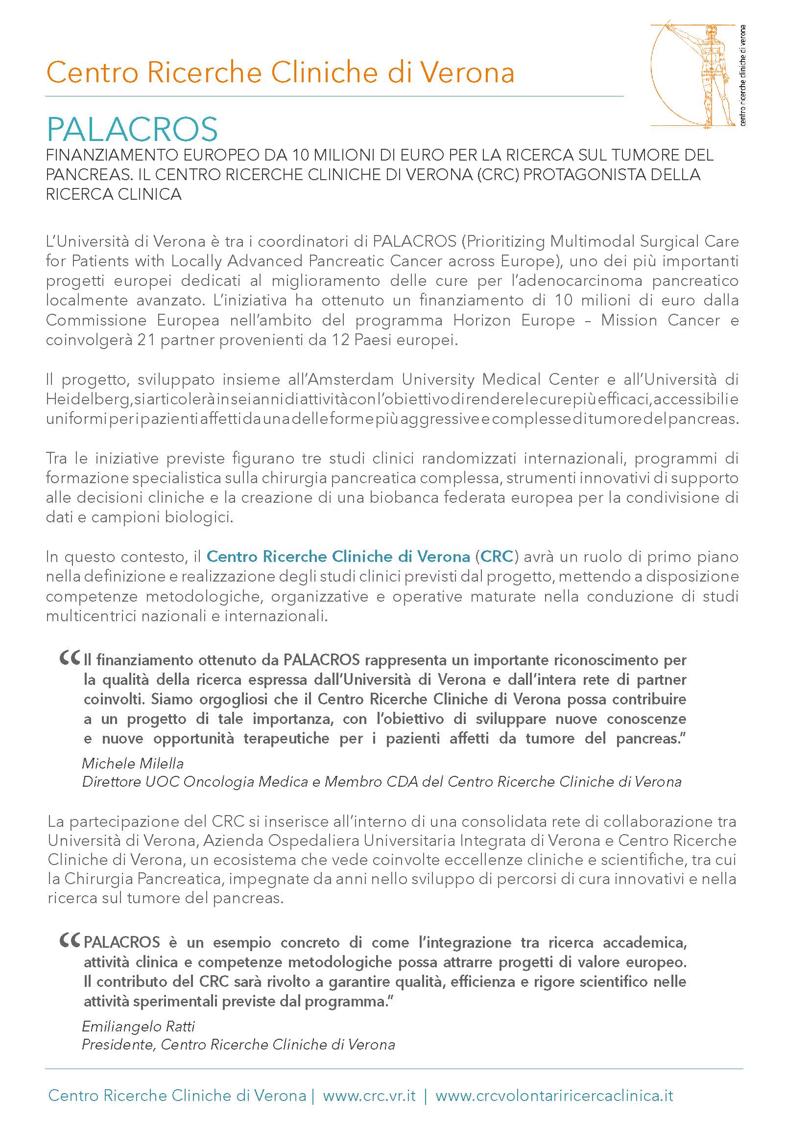 Comunicazione PALACROS - CRC
