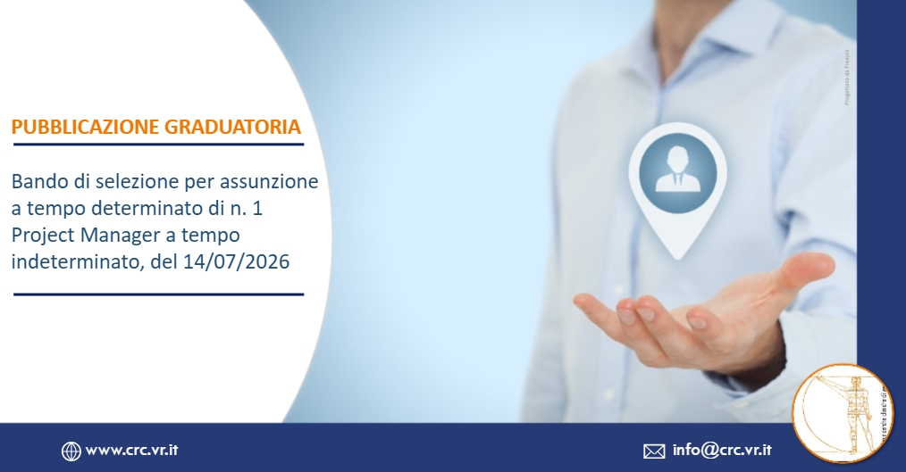 Pubblicata la graduatoria del Bando di selezione per assunzione di n.1 Project Manager a tempo indeterminato